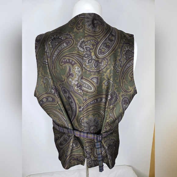 Etro Ptp 41" /M -Paisley Patterned Fabric - Wool And Silk - Picture 2 of 13